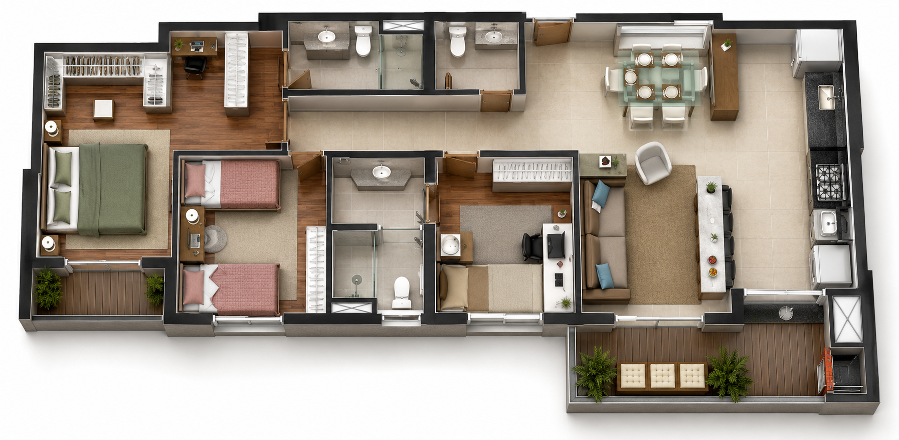 Planta 83 m²